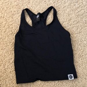 Black infinity crop top